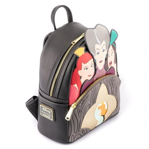 Disney Loungefly Cinderella Evil Stepmother& Stepsisters Villains Mini Backpack - Picture 4 of 16